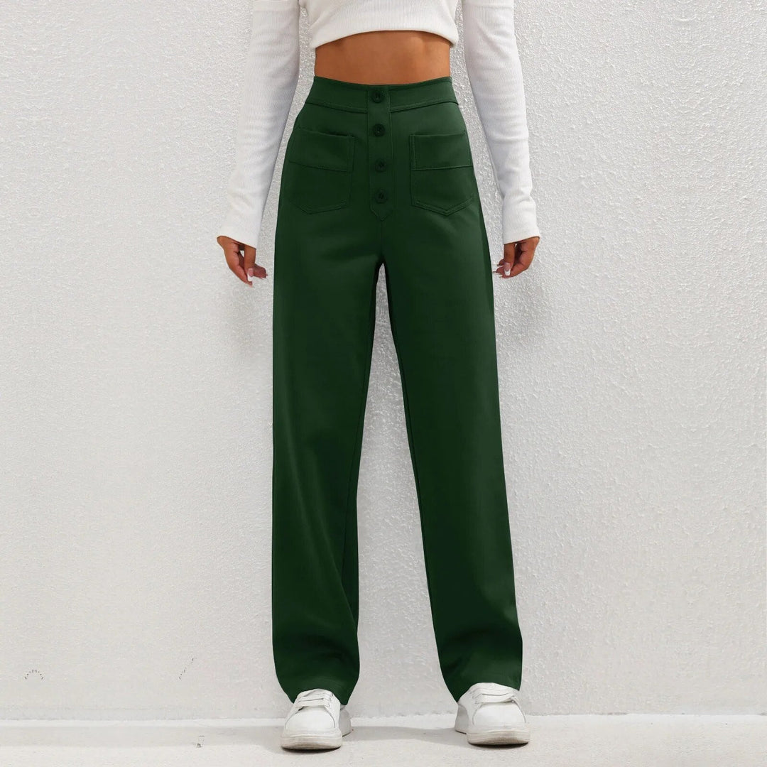 Clara™ - Casual broek met hoge taille en elastische band
